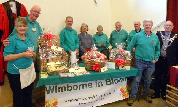 The Wimborne in Bloom team manning their table at the Charities Fair