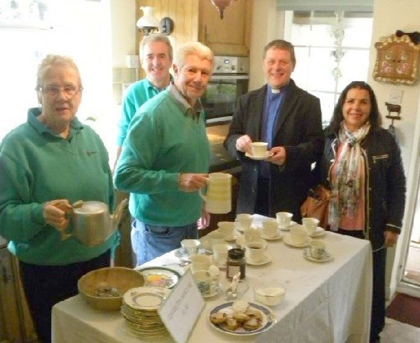 The new Rector of Wimborne Minster at the pre Christmas coffee morning